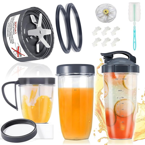 JDFNVFK 17 Piezas Repuesto para Nutribullet, con Aspas Nutribullet Original