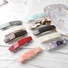3.4inches French Hair Barrette Clip for Girls,Elliptical Shaped Acetate Hair