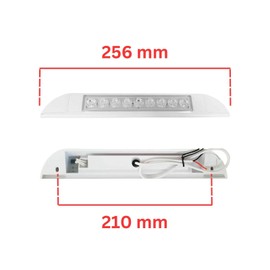MARVIX LED Awning Light 12V 24V Waterproof Motorhome Caravan Camper van Exterior Door Strip Lamp Super Bright 6000k (Unswitched, 256mm)