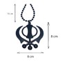 BEXCO Sikh Khanda Sahib Metal Car Hanging Rear View Mirror