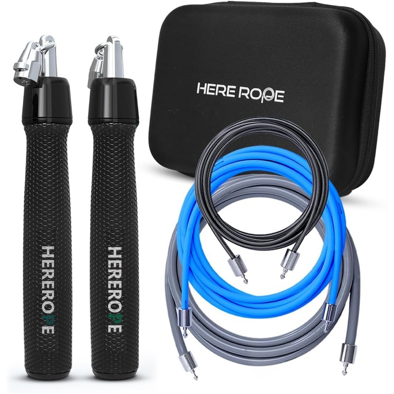 HEREROPE Cuerda de saltar con peso para hombres y mujeres,