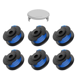 UUBOXS AC14RL3A String Trimmer Replacement Spool for Ryobi,11ft 0.065" Line Auto Feed Spool for Ryobi One Plus Cordless Trimmers 18V 24V 40V Weed Trimmers(6 Spools + 1 Cap)