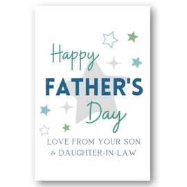 Second Ave Happy Father's Day Star Card From Your Son & Daughter in Law
