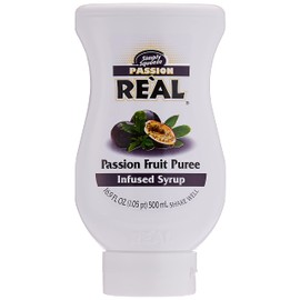 Real Infused Exotics Passion Fruit Puree Infused Syrup, Vegan Friendly, Kosher, 16.9 Fluid Ounce (Pack of 6)
