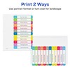 Avery Jan-Dec Customizable Table of Contents Dividers for 3 Ring