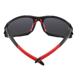 Saucer Replacement Nose Pieces Pads for Oakley Jawbone/Split Jacket/Racing Jacket Sunglass - 2 Pairs Red Hard Base With Black