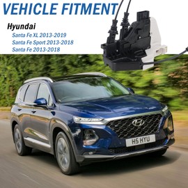 Front Left Driver Side Door Lock Actuator 81310-2W010, Door Latch Compatible with Hyundai Santa Fe XL 2013-2019, Hyundai Santa Fe Sport 2013-2018, Hyundai Santa Fe 2013-2018