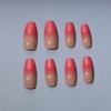 Inilbran Coffin Colour Gradient Print On Nails Stick On Nails