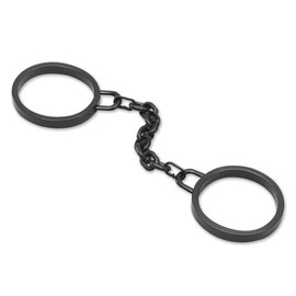 Bristol Novelty GJ166 Rubber Shackles, Unisex-Adult, Black, One Size