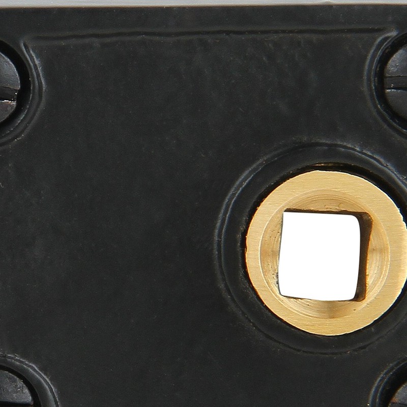 A29 Small 2 3/8 Inch Iron Rim Latch, Black Powder