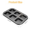 uxcell Square Muffins Pan 6-Cup Grey Nonstick Square Cupcake Pan