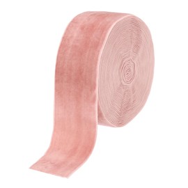 sourcing map Velvet Ribbon 2 Inch x 10 Yard Single Face Spool Silky Velvet Fabric for Bouquets DIY Crafts Gift Wrapping Wedding Party Dusty Pink