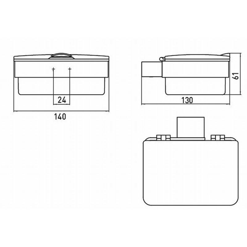 Emco Loft 53900101 Wet Wipe Box (Plastic White/Chrome, Width 155.5