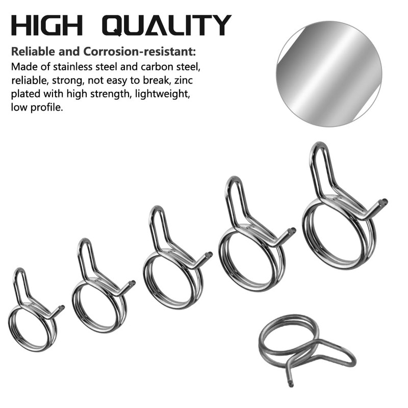 WMYCONGCONG 250 PCS Double Wire Fuel Line Hose Tube Spring
