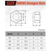Pack of 20 Hex Nuts M8, Jeboler DIN 985 Nut