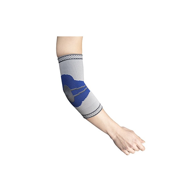 Elastic Elbow Support Compression Sleeve, Silver (Side Stays), Small