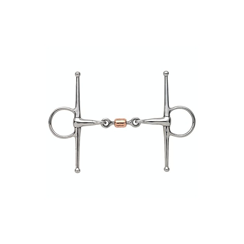 Full Cheek Snaffle with Copper Peanut Bits with Rollers Full