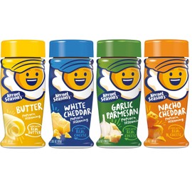 Kernel Seasons 4 Pack Seasoning Kit (Butter,Garlic Parmesan,White Cheddar,Nacho Cheddar)