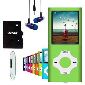 MP3 Player / MP4 Player, Hotechs MP3 Music Player with 32GB Memory SD Card Slim Classic Digital LCD 1.82'' Screen MINI USB Port with FM Radio, Voice Record