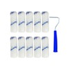 10PCS Paint Rollers, Microfiber Small Paint Roller with Handle, 4