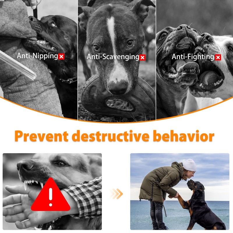 Mayerzon Pitbull Muzzle for Large Medium Sized Dogs to Prevent