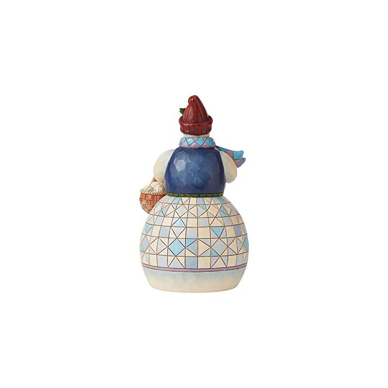 Enesco Jim Shore Heartwood Creek Snowman with Basket of Snowballs