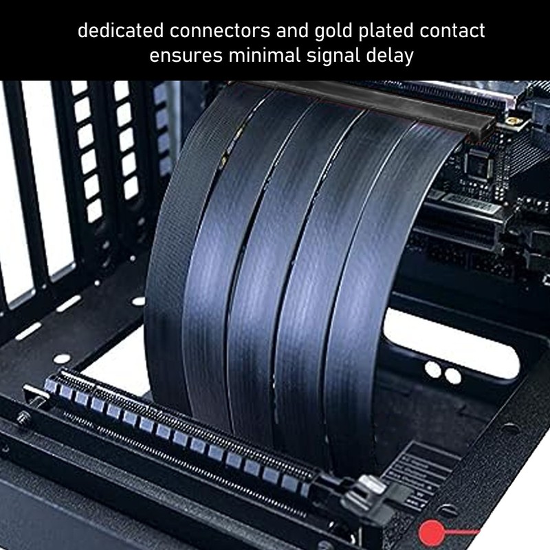 PCIE 4.0 X16 Extender 180 Degree 26GB/s 7.9in Long Gold