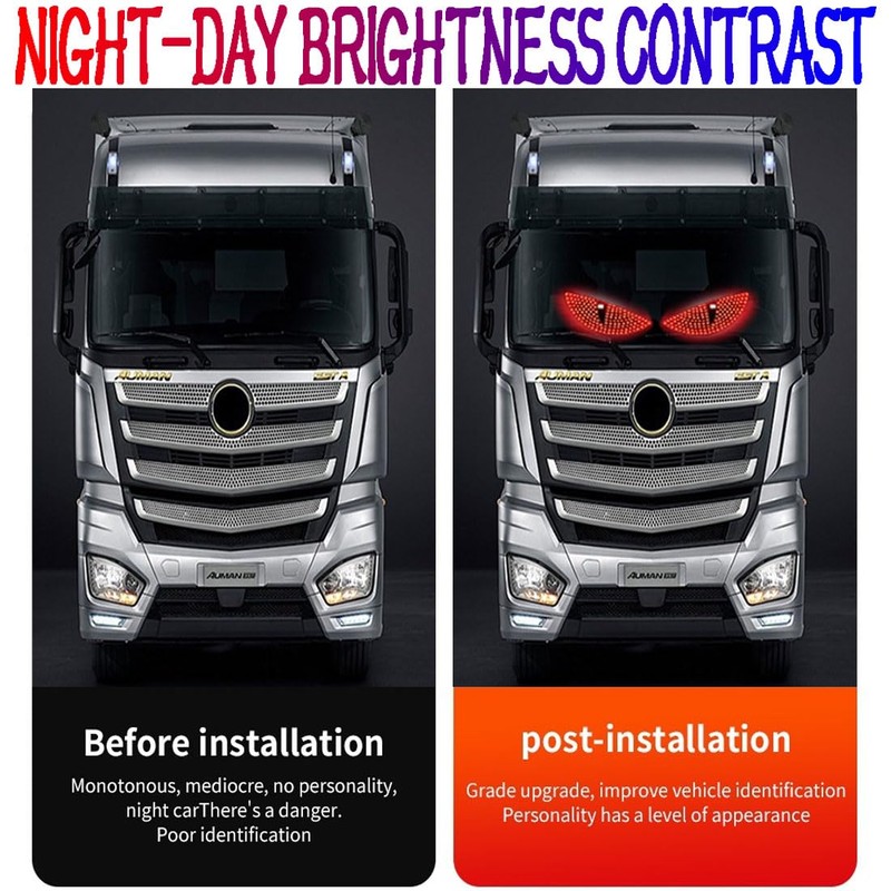 2 Pcs Eyes Light,Half-Devil's Eye Light Car Light,Devil Eyes Light