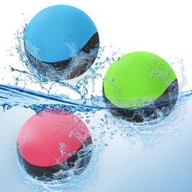 UQTUKO Jumping Water Ball, Pack of 3 Beach Ball, Water Jumping Ball, Stress Relief Ball, Water Balls, Jumping Ball for Children, Adults, Swimming Pool, Beach and Outdoor Activities