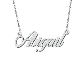 Stainless Steel Jewelry Custom Dainty Initial Name Necklace Silver for Women Grandma Abigail