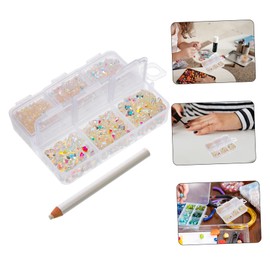 Healvian 3000pieces Flatback Diamond Nail Gems Box Craft Supplies for Chic DIY Nail Art Decorations