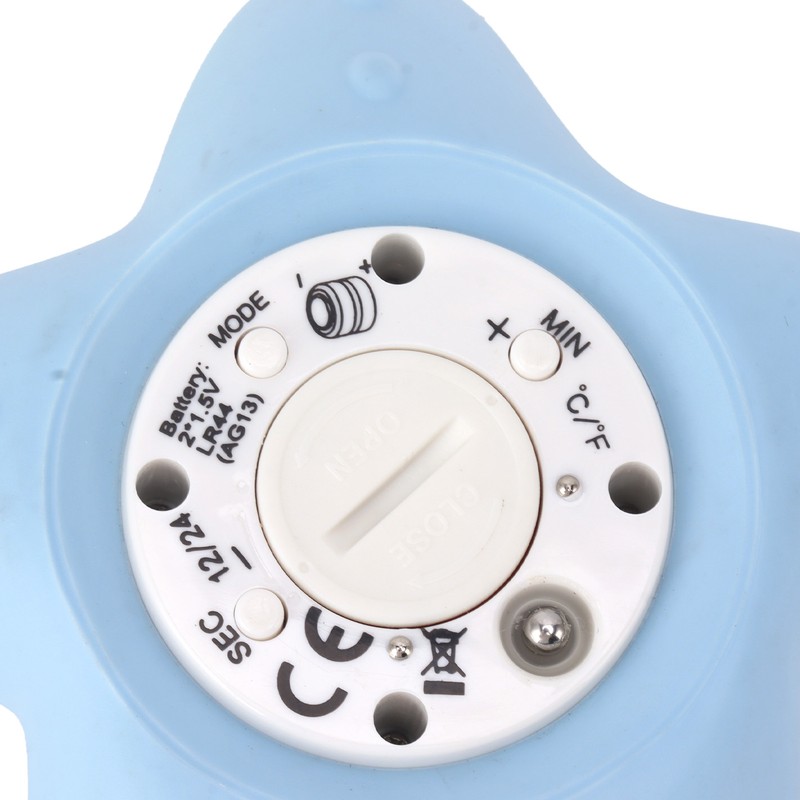 Baby Water Thermometer Starfish Clock Timing 3 Color Light Floating