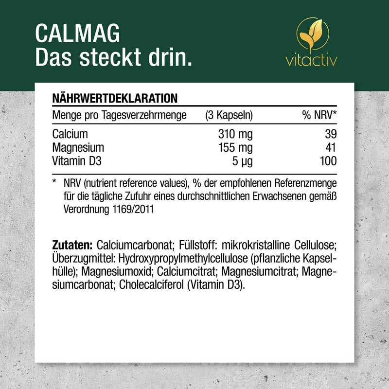 CAL & MAG & D3 - Organic Calcium + Magnesium