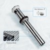 WiseWater 2-Pack Grid Bathroom Sink Drain Assembly with Overflow, 1-1/2