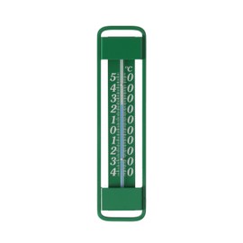 Lantelme Metal Garden Thermometer, Colour Green, Temperature Display, Analogue, -45°C to 50°C, 19.5 cm x 5 cm, Thermometer for Indoor, Outdoor, Garden, Outdoor Thermometer, Metal Thermometer Solid