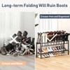 DIMJ Boot Rack 3-Tier - Black Metal Boot Storage Rack