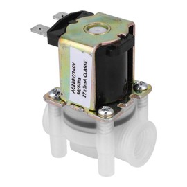Water Inlet Solenoid Valve, G1/4 Inch NC Plastic Solenoid Valve Normally Closed Water Inlet Valve AC 220V