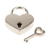 2 Pieces Small Metal Heart Shaped Padlock Mini Lock with