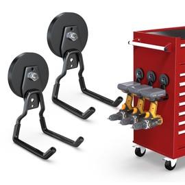 3-H Heavy Duty Magnetic Hooks,No-Drill Garage Power Tool Holder, 2 Pack