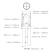 CHANZON 50 pcs 10mm White LED Diode Lights (Clear Round