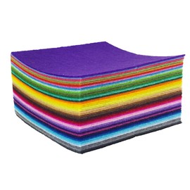 flic-flac 44PCS Assorted Color Felt Fabric Sheets Patchwork Sewing DIY Craft 1mm Thick (30 x 30 cm).
