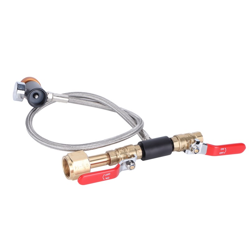 CO2 Universal External Hose Adapter G5/8-14 24in Dual Valve Soda