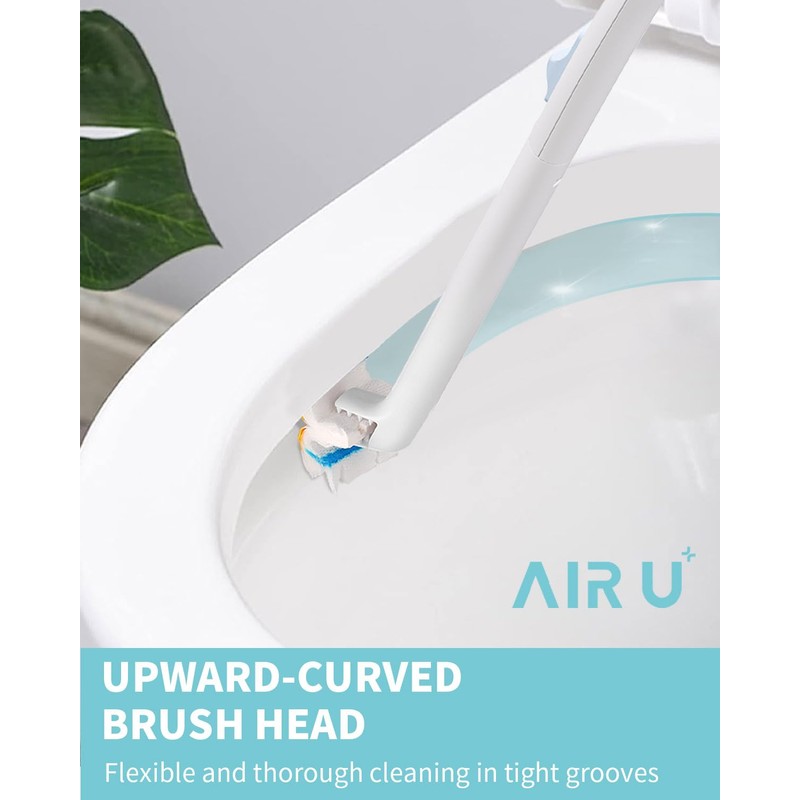 AIR U+ Disposable Toilet Brush Wand for Scrubbing Bubbles Flushable