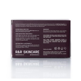 R&R Skincare Pure Black Soap Bar – African Black Soap for Face & Body – Handcrafted with Shea Butter & Palm Kernel Oil – Deep Cleansing & Moisturizing – Gentle for All Skin Types