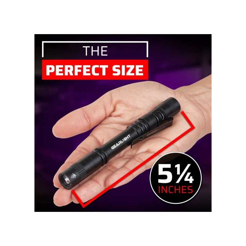 GearLight UV Black Light Flashlight [2 Pack] Compact Flashlights, Portable,