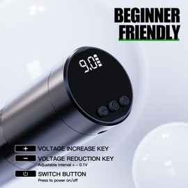 Dragonhawk Tattoo Kit Cordless Beginner Complete Tattoo Gun Machine Kit Lining Shading Practice Skin