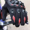 Bluelander Guantes Para Moto O Bicicleta Dedo Completo Negro-rojo