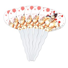 GRAPHICS & MORE Mortal Kombat Klassic Goro Character Heart Love Cupcake Picks Toppers Decoration Set of 6