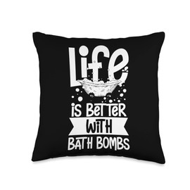 Bath Bombs Making Bathing Bomb Bubble Lavender Throw Pillow