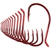 Octopus-Hook-Fishing-Beak-Circle-Hooks-Freshwater-Red-Black-100-50 Pack (1-Red, 4/0 50-Pack)
